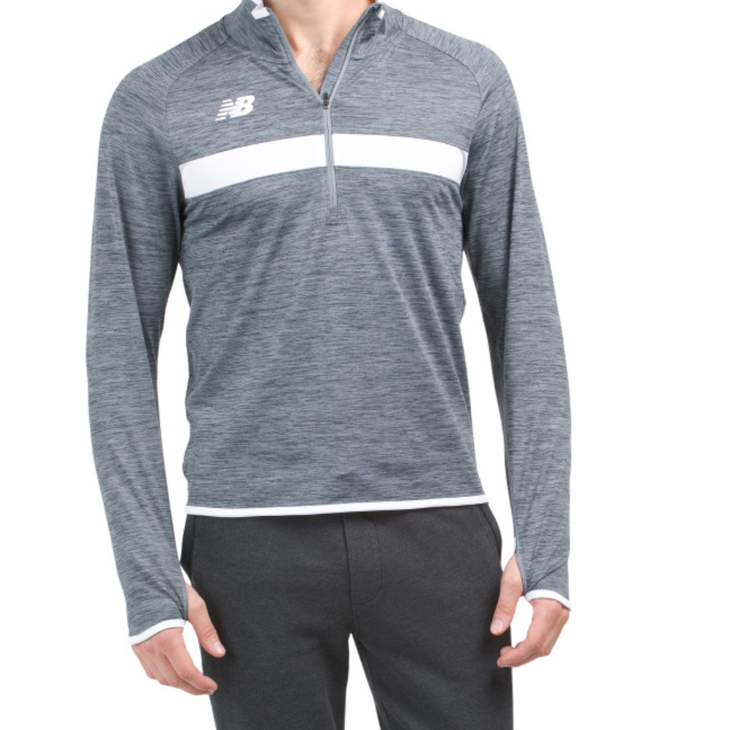New Balance Grey Athletic Half Zip Top